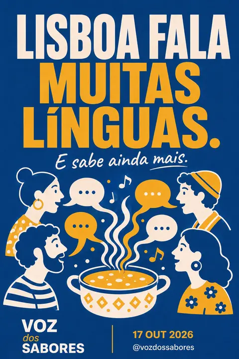 Cartaz do Instagram: «Lisboa fala muitas línguas.»