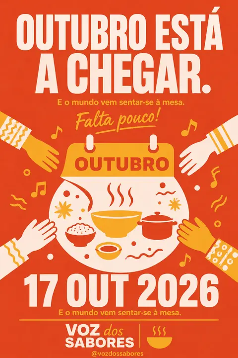 Cartaz do Instagram: «Outubro está a chegar.»